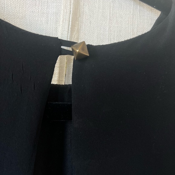 Wren Silk Kimono Mini Dress in Black - Picture 5 of 8